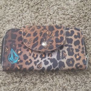 Volcom Leopard Print Wallet